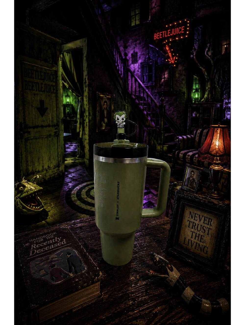 🪲STARBUCKS STANLEY OLIVE PEARL TUMBLER 40OZ WITH TOPPER BRAND NEW READY TO SHIP
